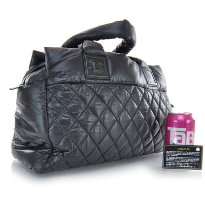 Chanel Nylon Coco Cocoon Zipped Tote Black 3 of 8