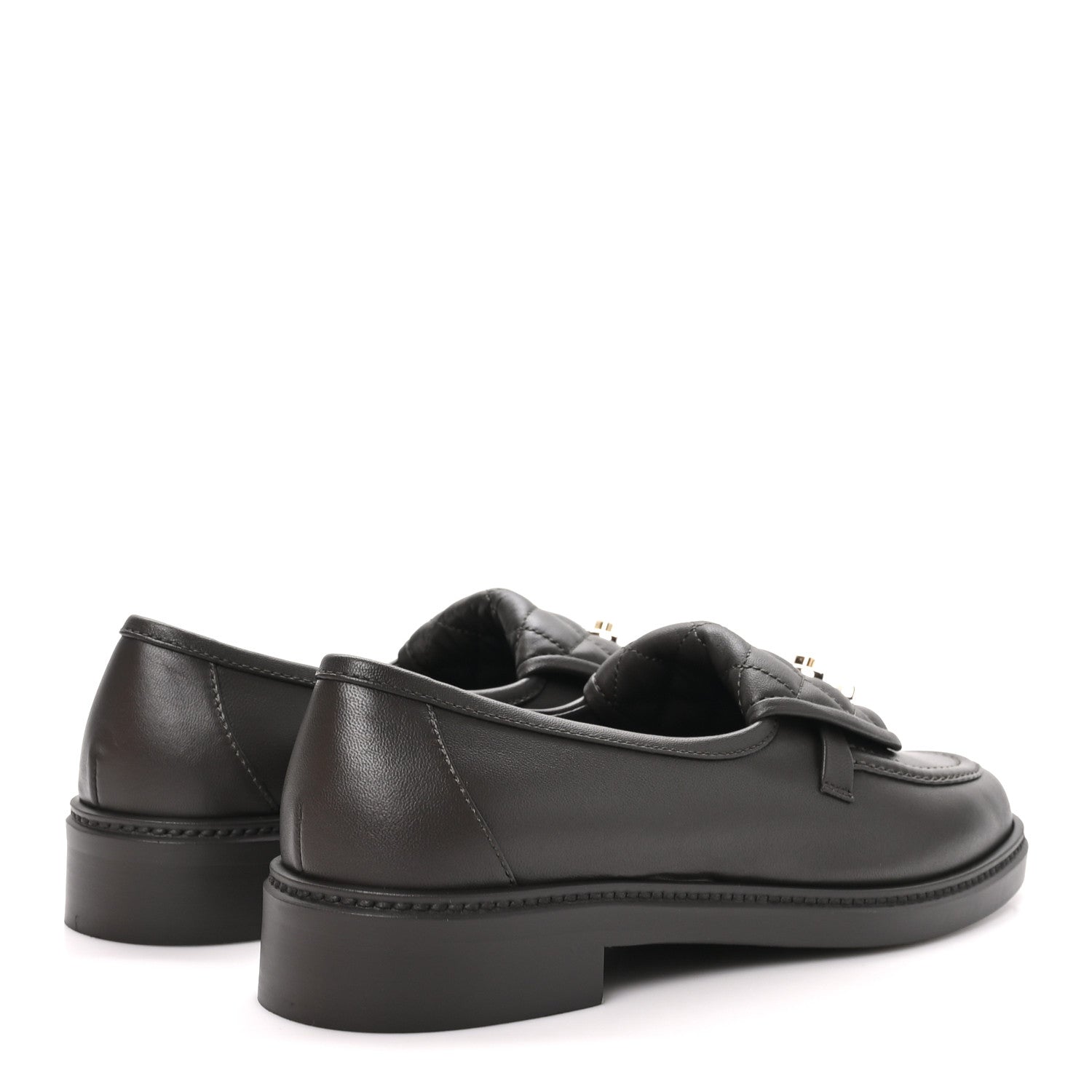 Chanel Lambskin Quilted CC Turnlock Loafers 40 Dark Brown 5 of 11