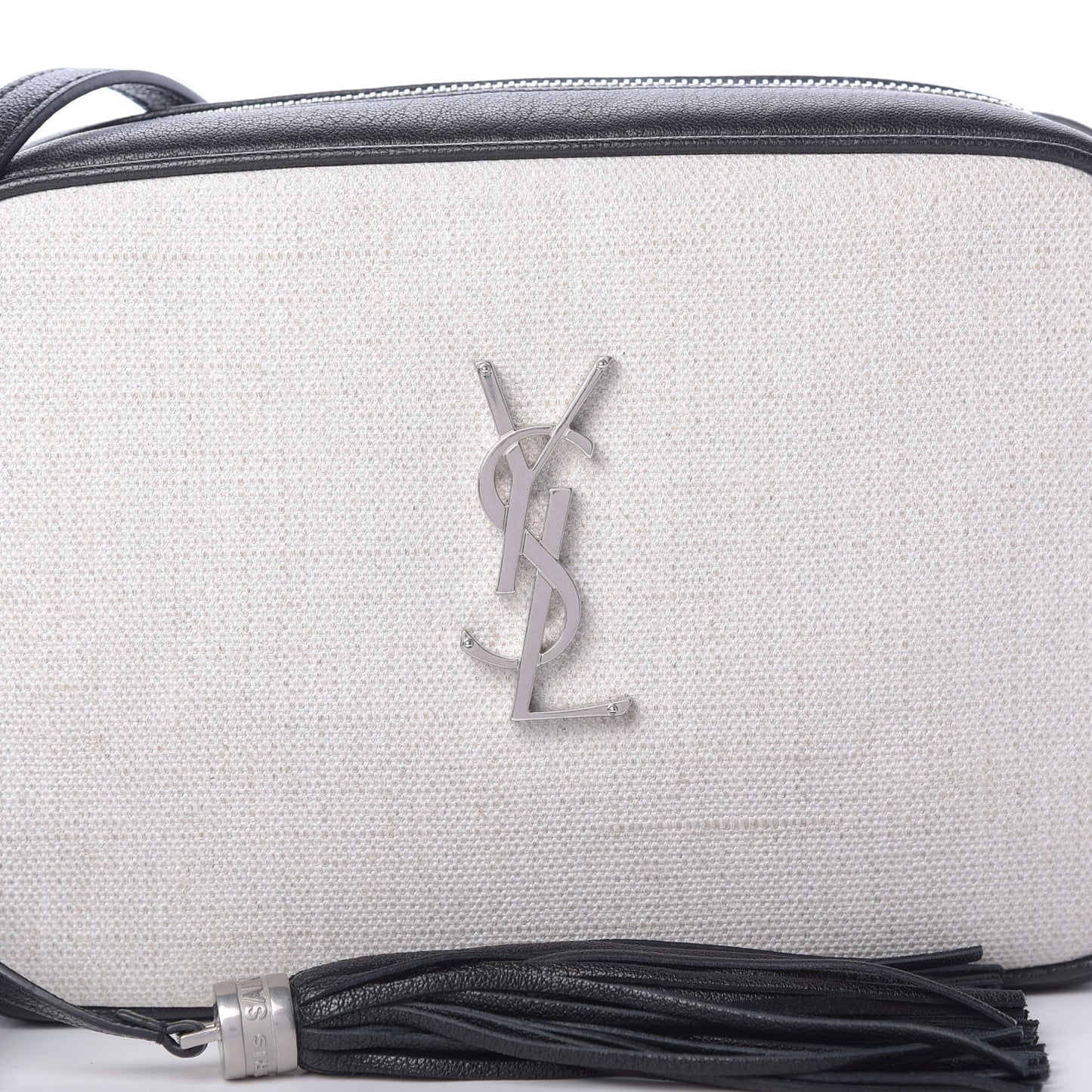 Linen Canvas Monogram Lou Camera Bag Black