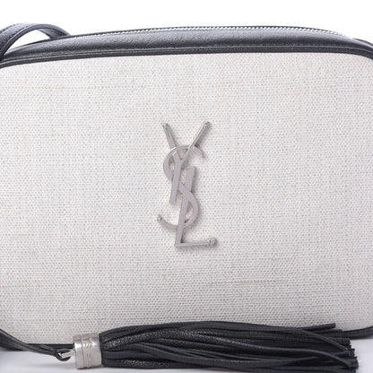 Saint Laurent Linen Canvas Monogram Lou Camera Bag Black 8 of 10