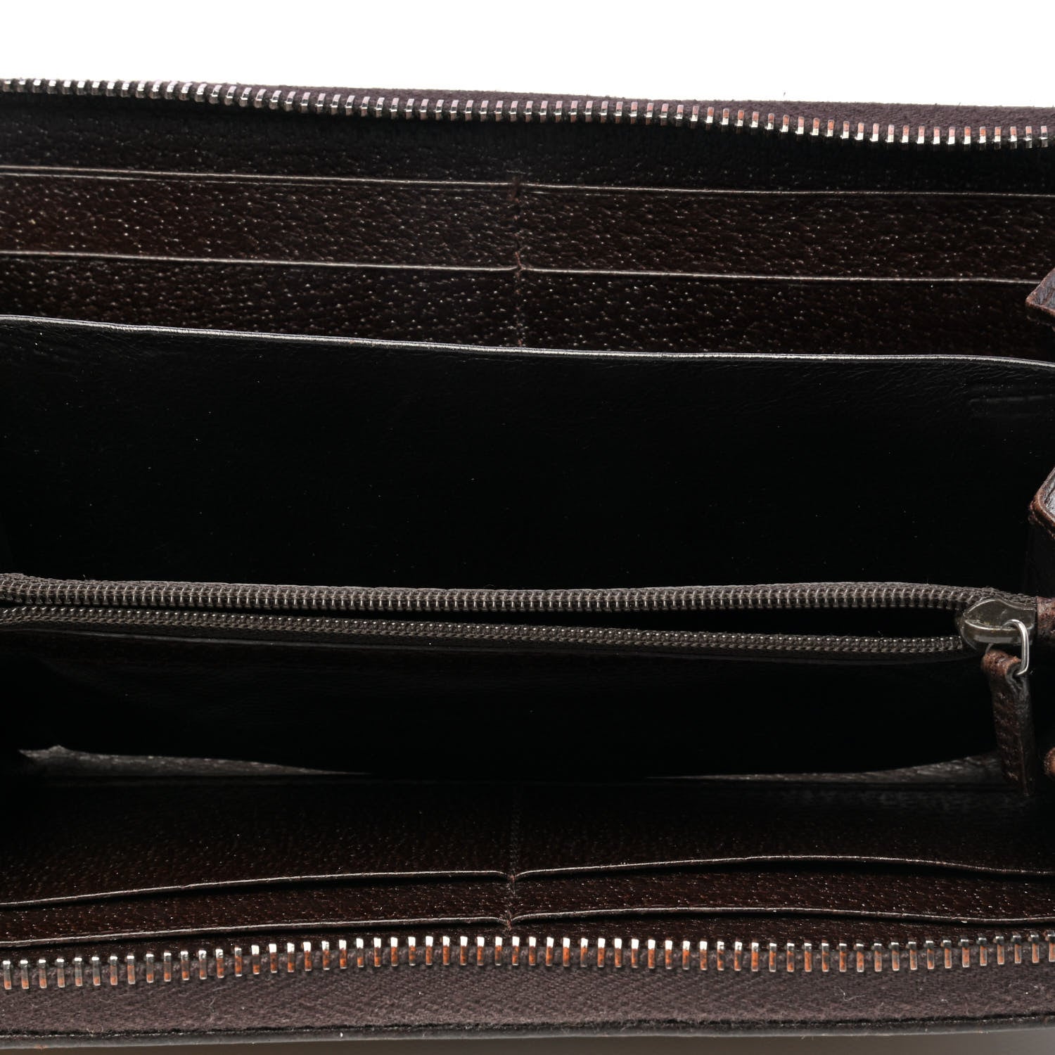 Gucci Monogram Metal Bar Zip Around Wallet Dark Brown 3 of 7