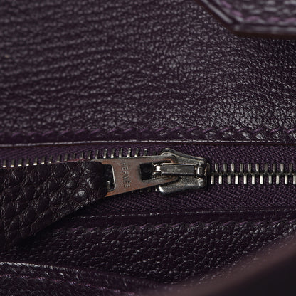Hermes Togo Birkin 30 Raisin 22 of 31