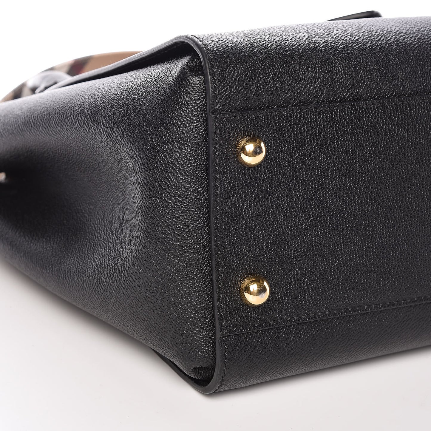 Soft Grain Calfskin Medium Buckle Tote Black