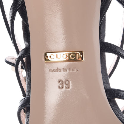 Gucci Malaga Kid Aneta Ladder-Strap Sandals 39 Black 7 of 8