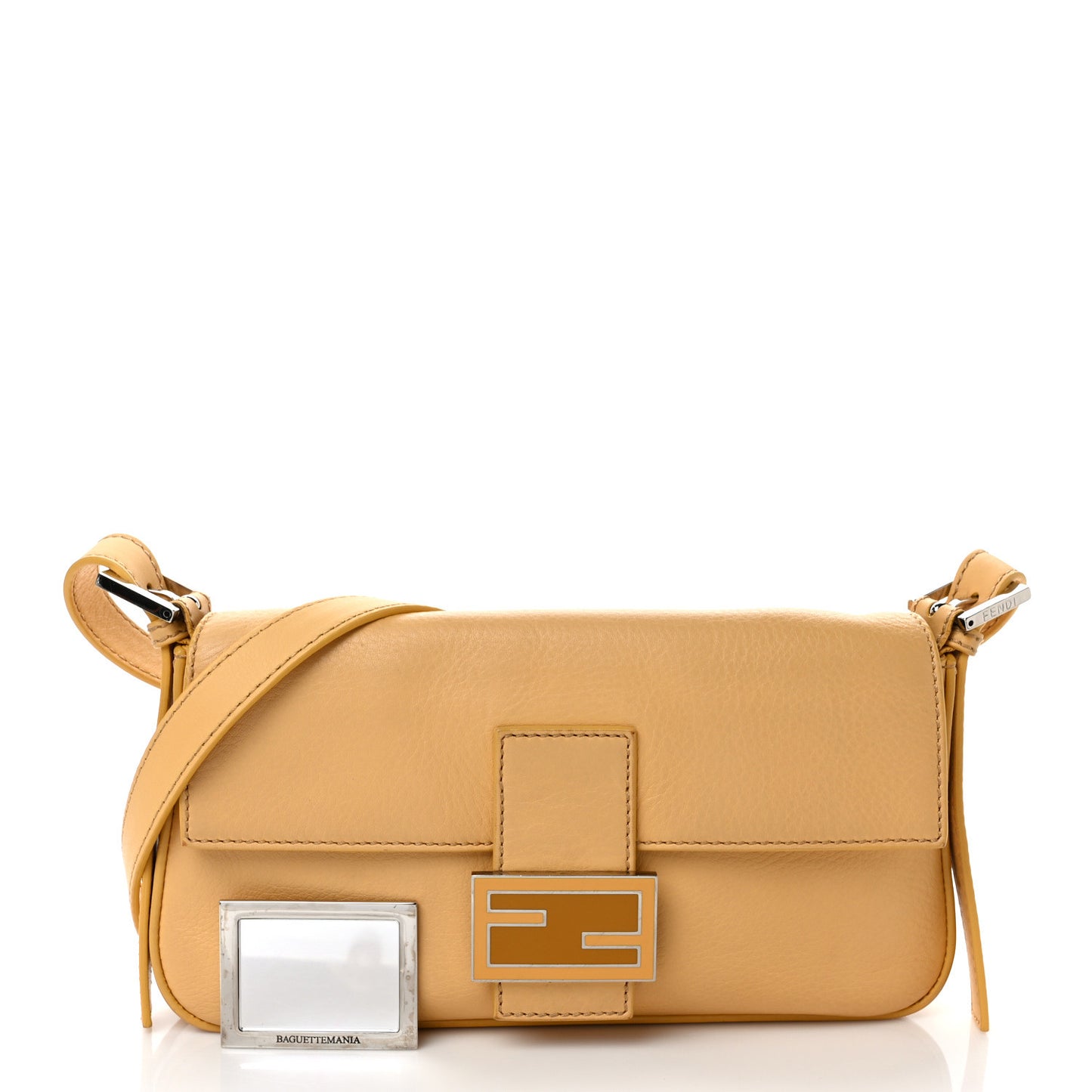 Vitello Enamel Interchangeable Strap Baguette Giallo Alchemy