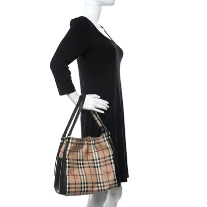 Burberry Haymarket Check Small Canterbury Tote Chocolate 2 of 11