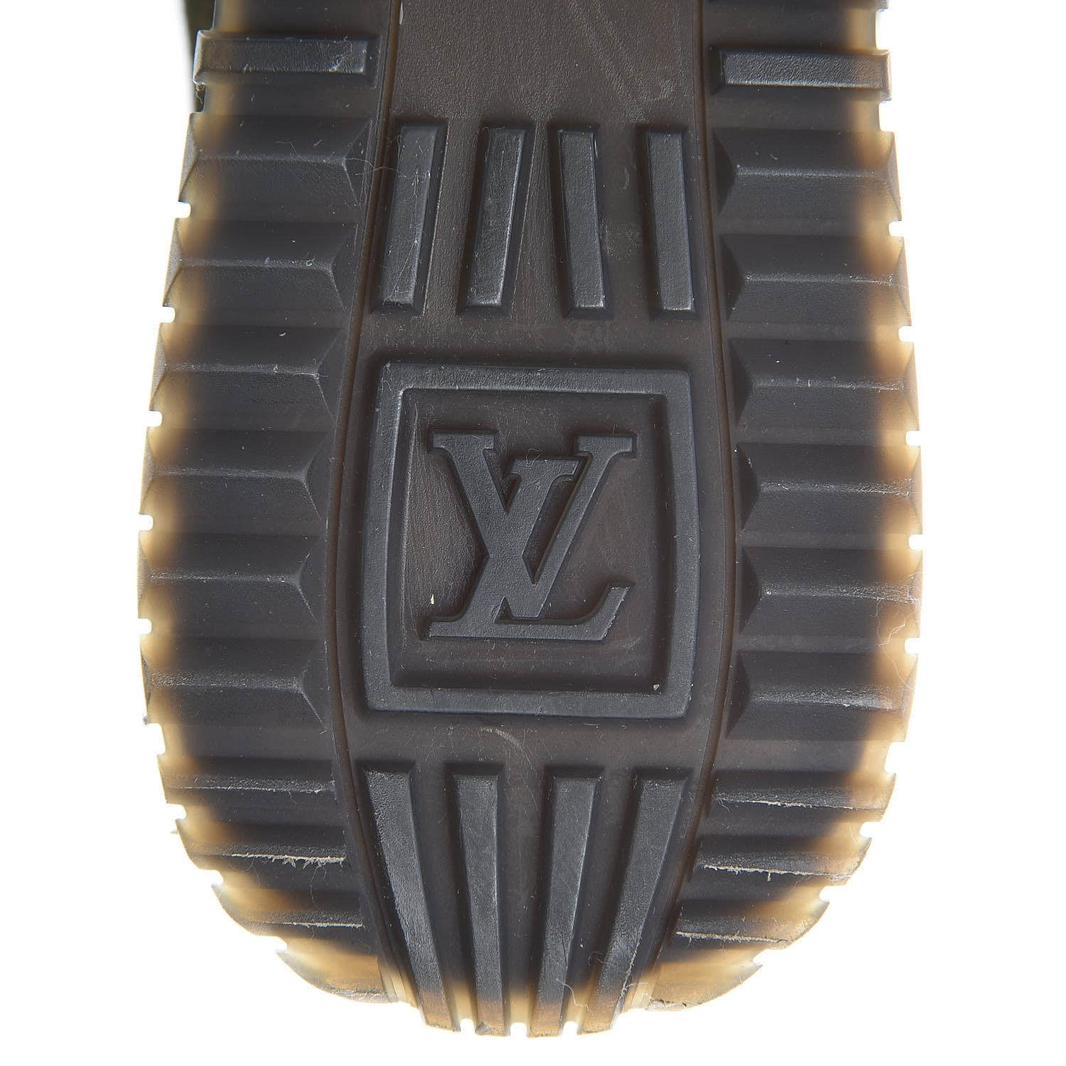 Louis Vuitton Calfskin Suede Run Away Sneakers 37 Kaki 6 of 9