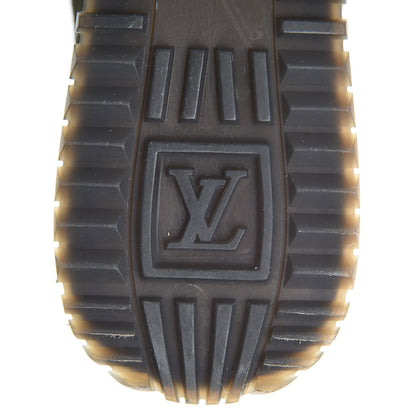 Louis Vuitton Calfskin Suede Run Away Sneakers 37 Kaki 6 of 9