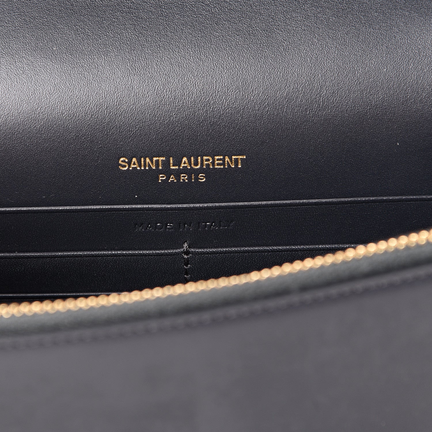 Saint Laurent Smooth Calfskin Classic Monogram Kate Tassel Chain Wallet Black 5 of 10