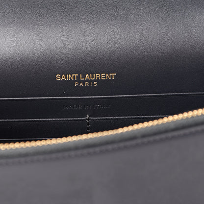 Saint Laurent Smooth Calfskin Classic Monogram Kate Tassel Chain Wallet Black 5 of 10