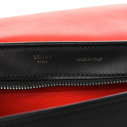 Celine Pony Hair Smooth Calfskin Tri-Color Medium Trapeze White Red Black 6 of 8