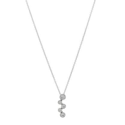 Tiffany Platinum Diamond Bubble Pendant Necklace 1 of 3