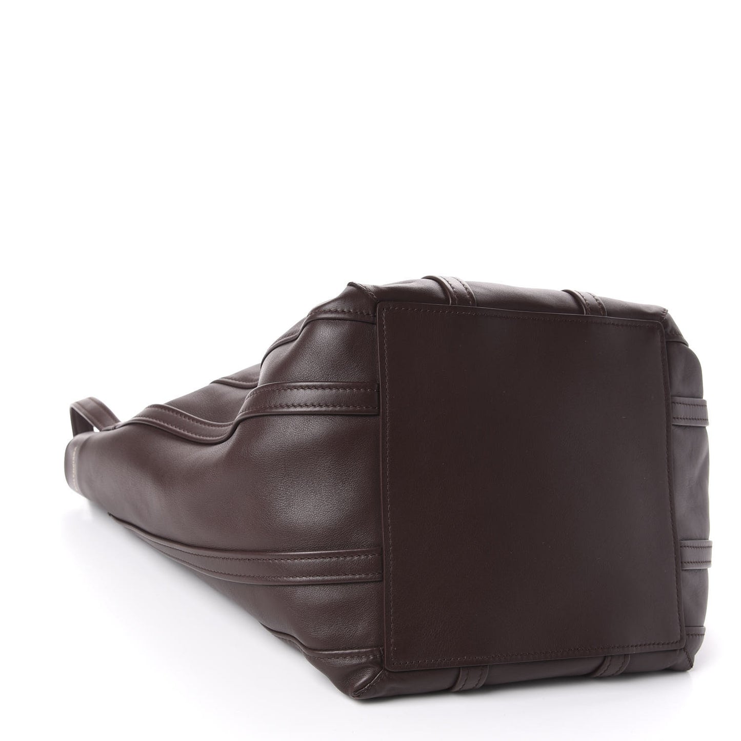 Calfskin Large Laundry Cabas Tote Marron Chocolate