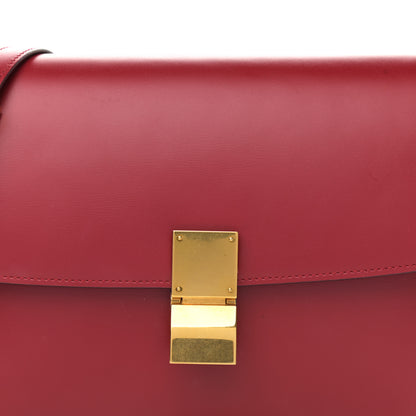 Celine Box Calfskin Medium Classic Box Flap Bag Red 9 of 11