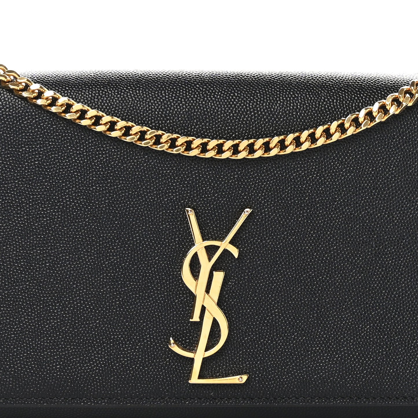Grain De Poudre Medium Classic Monogram Kate Satchel Black
