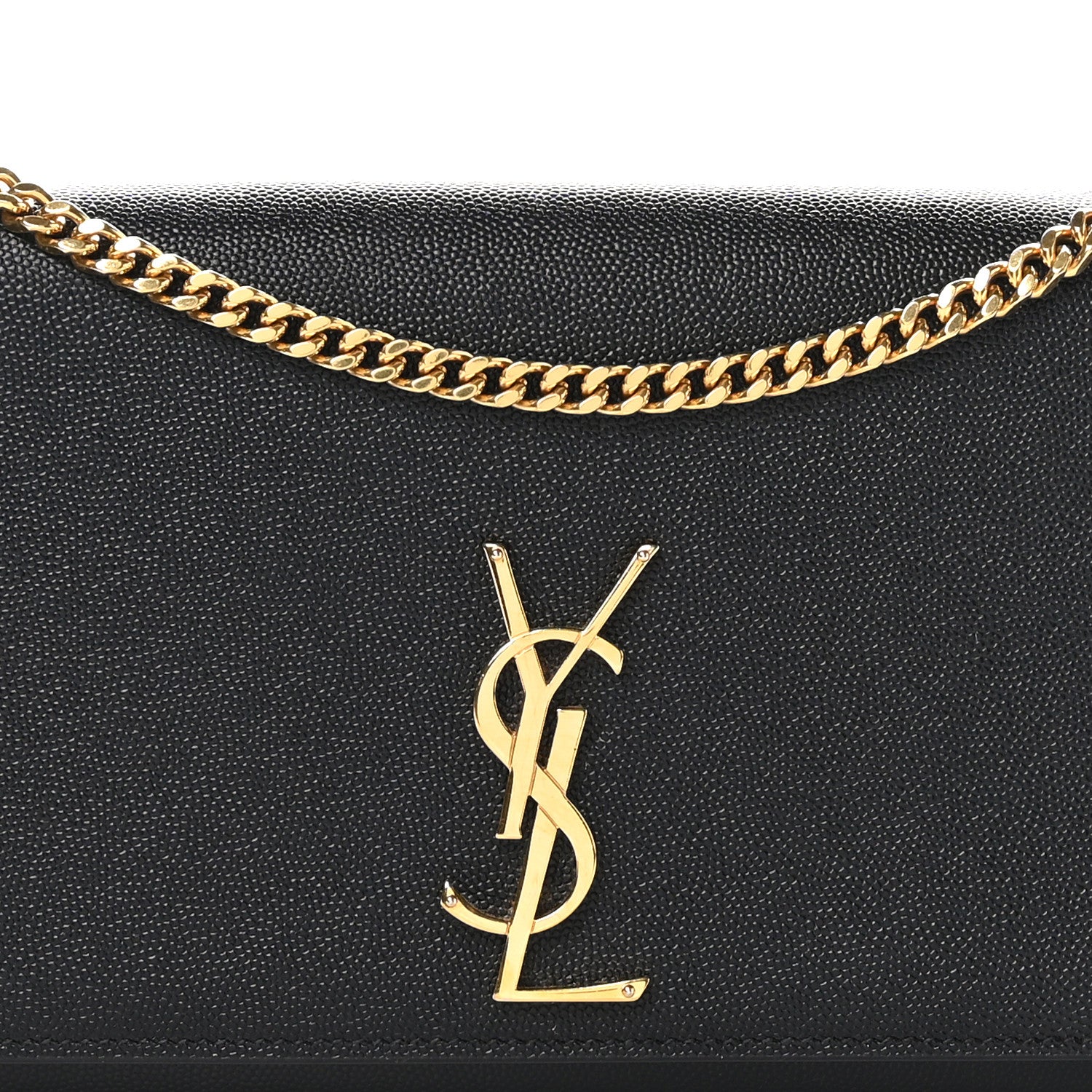 Saint Laurent Grain De Poudre Medium Classic Monogram Kate Satchel Black 8 of 11