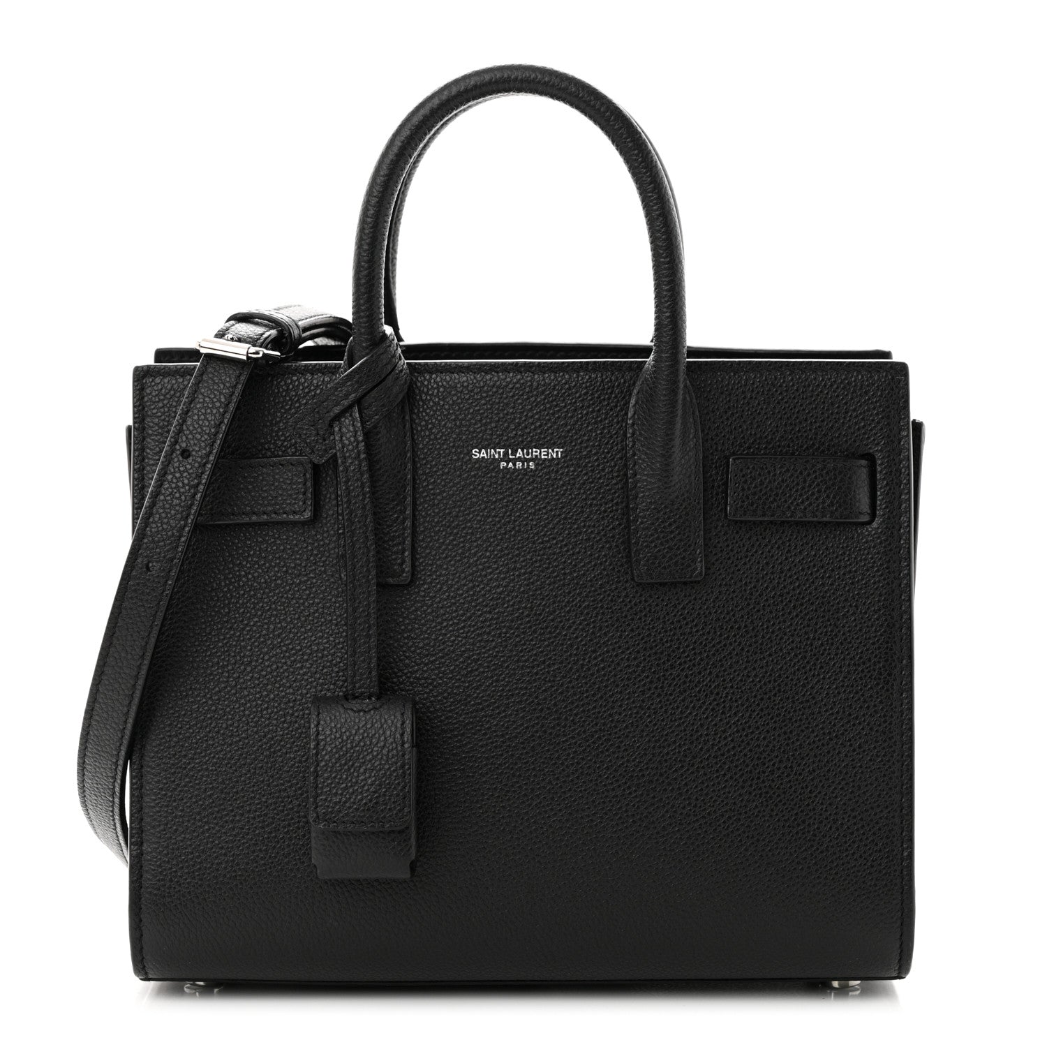 Saint Laurent Grained Calfskin Nano Sac De Jour Black 1 of 11