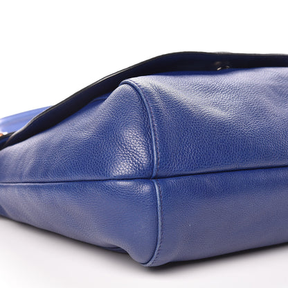 Gucci Calfskin Large Techno Horsebit Shoulder Flap Bag Blue 11 of 12