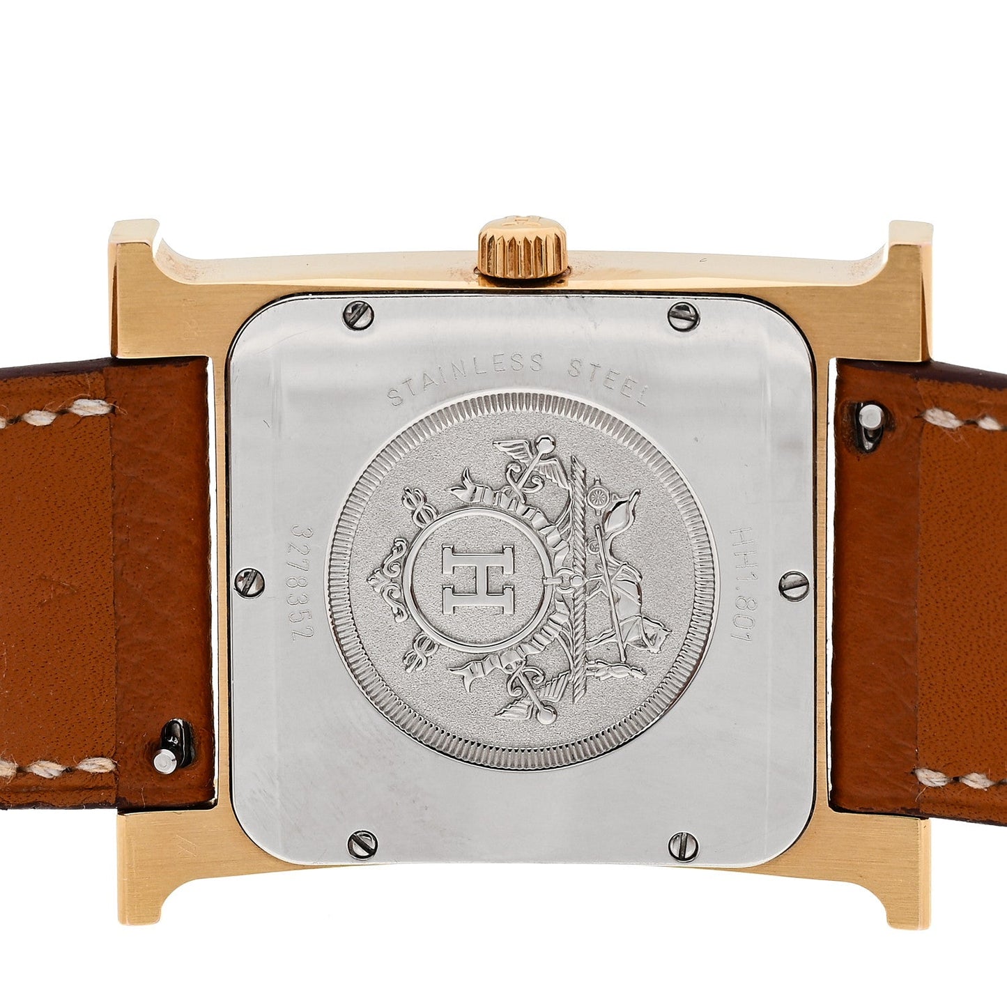Stainless Steel Epsom 30.5mm Heure H Hour Quartz Watch Gold