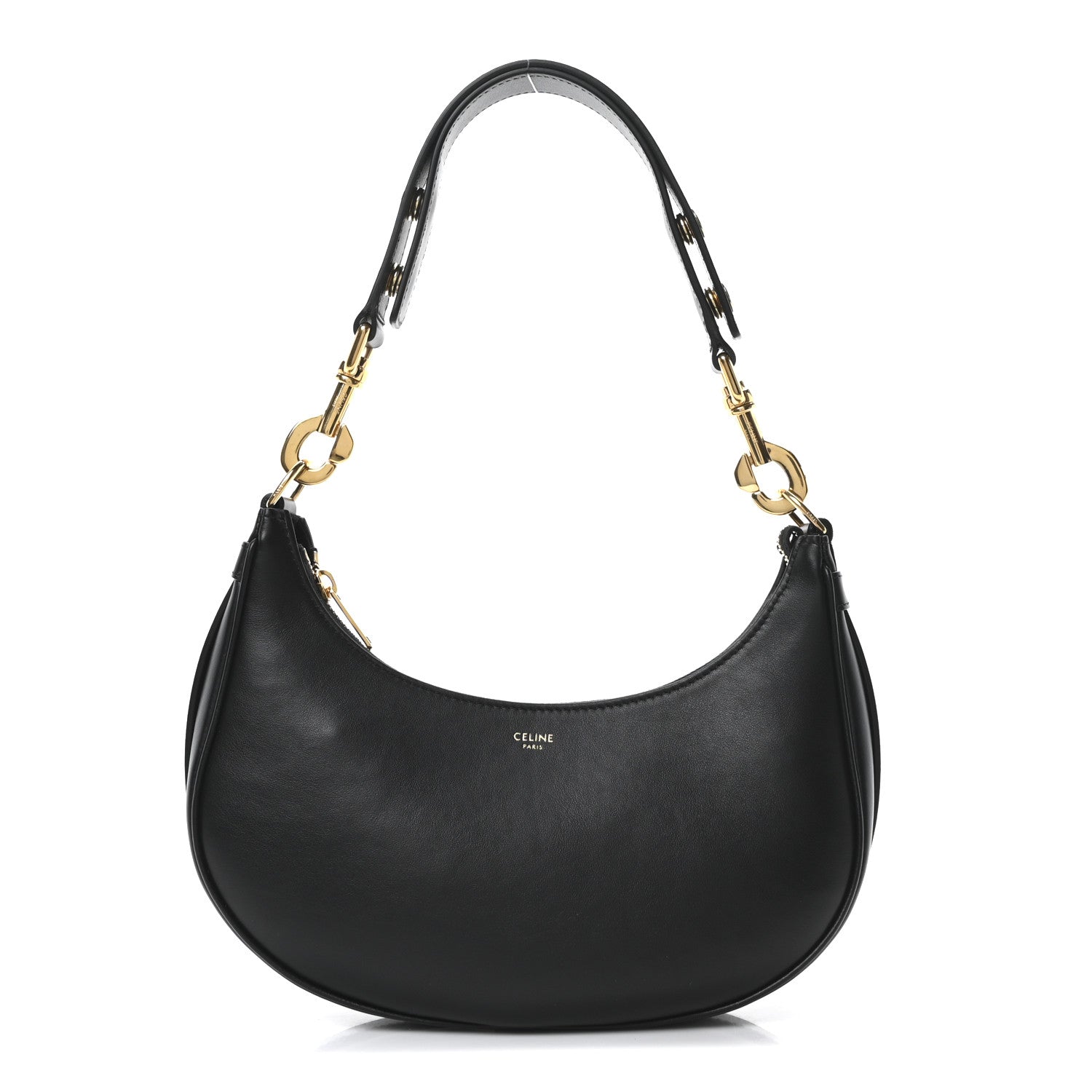 Celine Smooth Calfskin Medium Strap Ava Shoulder Bag Black 1 of 10
