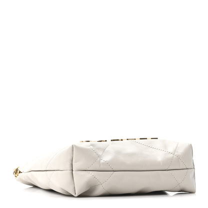 Chanel Shiny Calfskin Quilted Mini Chanel 22 Light Grey 4 of 11
