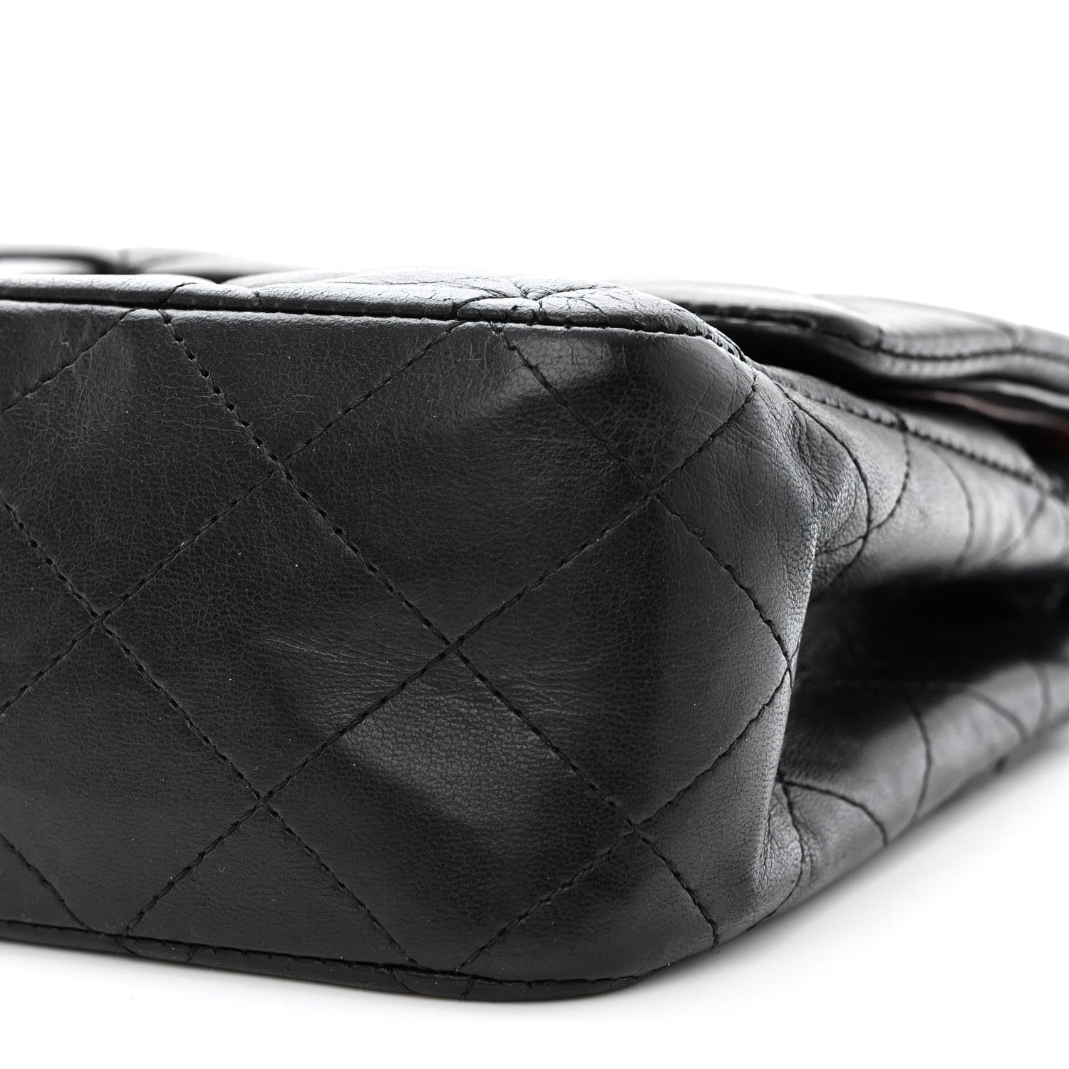 Chanel Lambskin Quilted Medium Double Flap Black 11 of 15