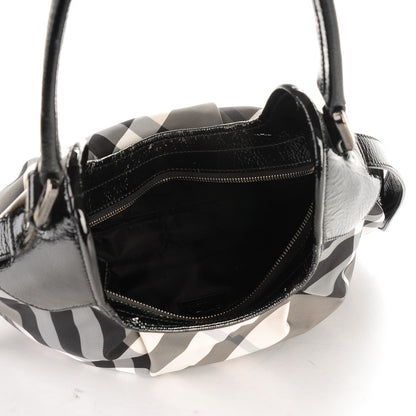 Burberry Beat Check Small Brooklyn Hobo Black 5 of 7