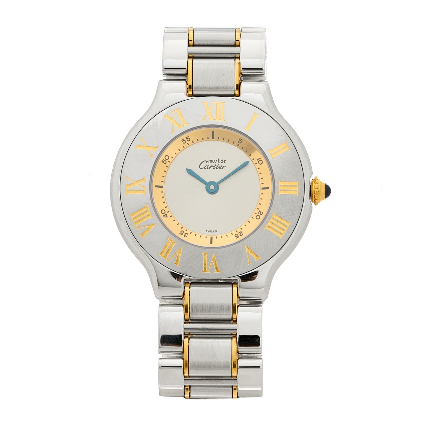 Stainless Steel 18K Yellow Gold 31mm Must De 21 Quartz Watch