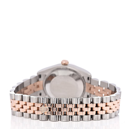 Rolex Stainless Steel 18K Everose Gold Diamond 31mm Oyster Perpetual Datejust Watch Silver 178271 4 of 6
