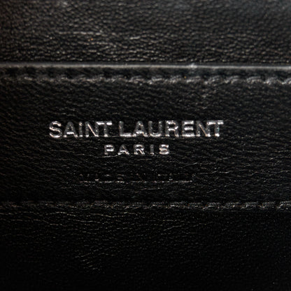 Saint Laurent Calfskin Crocodile Embossed Small Classic Monogram Kate Tassel Satchel Nude Powder 7 of 12