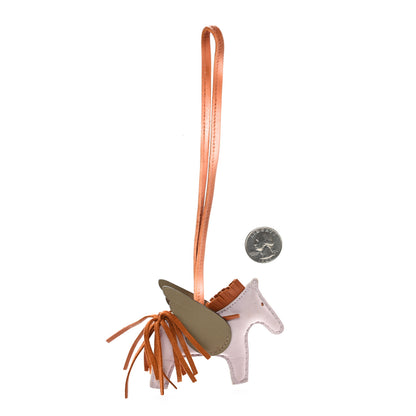 Hermes Milo Lambskin Grigri Rodeo Pegase Horse Bag Charm PM Mauve Pale Pain D'Epice Beige Marfa 2 of 6