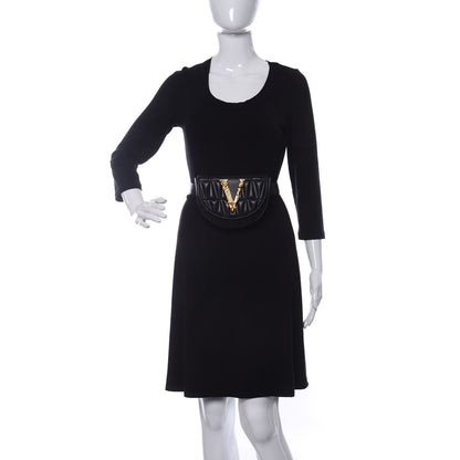 Versace Nappa Quilted Virtus Belt Bag Black 2 of 12