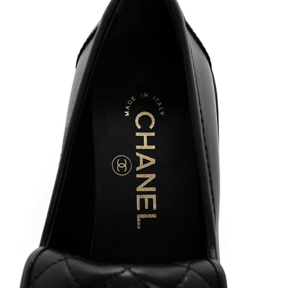 Chanel Lambskin Quilted CC Turnlock Loafers 38 Black 7 of 10