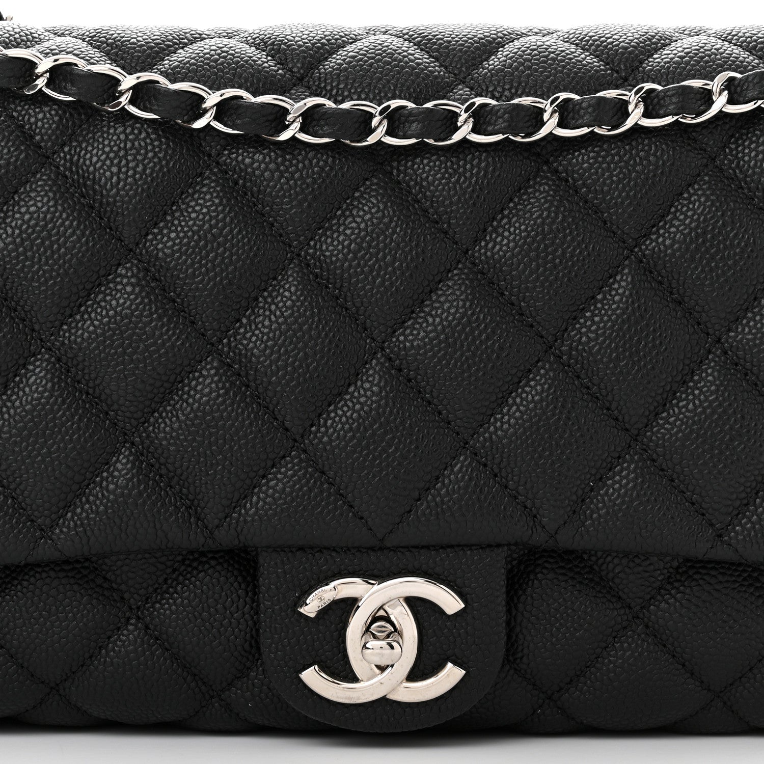 Chanel Caviar Quilted Jumbo Easy Flap Black 8 of 10