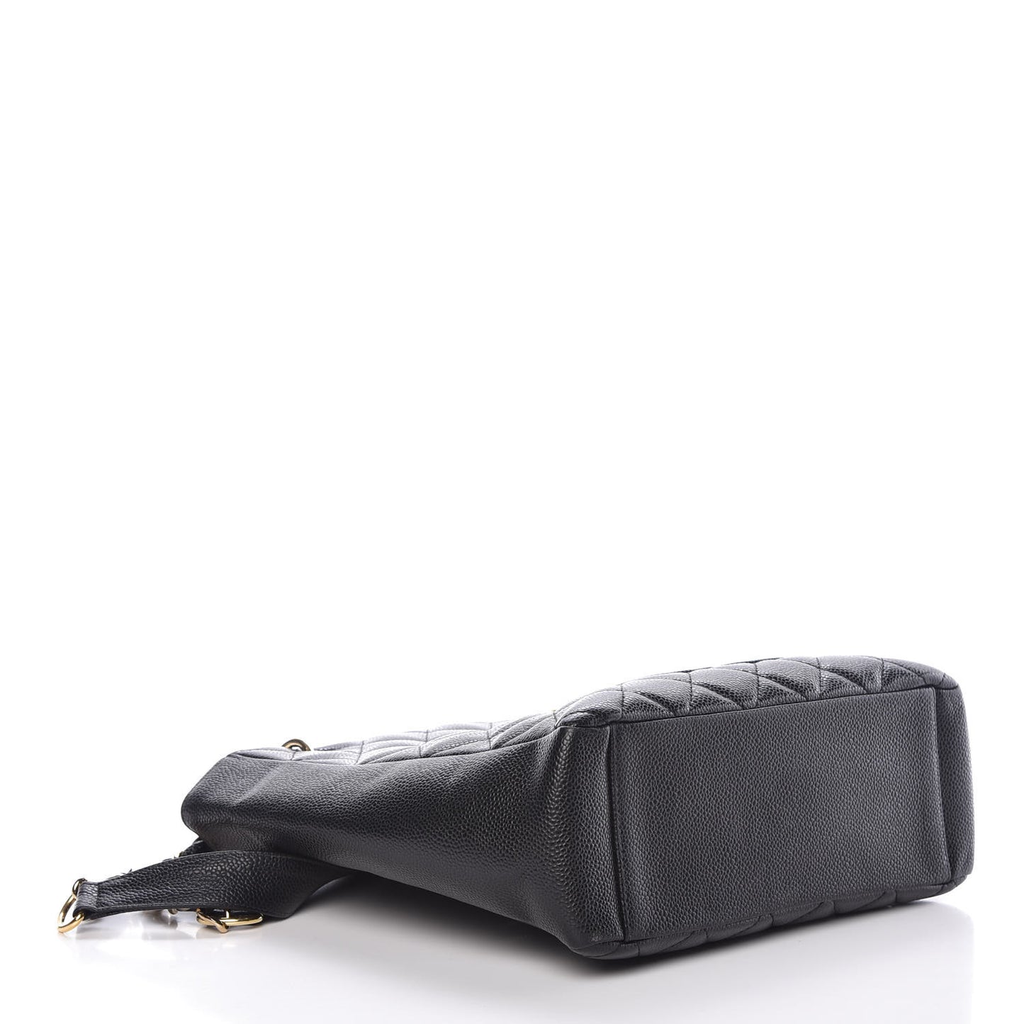 Caviar Quilted Petit Shopping Tote PST Black