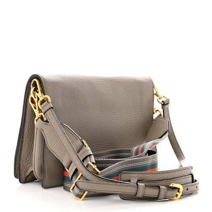 Prada Vitello Daino Crossbody Flap Argilla 3 of 13