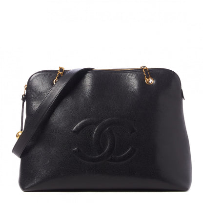 Chanel Caviar Large CC Shoulder Bag Black 1 of 10