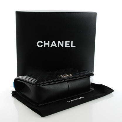Chanel Calfskin Double Stitch Medium Boy Flap Black 4 of 9