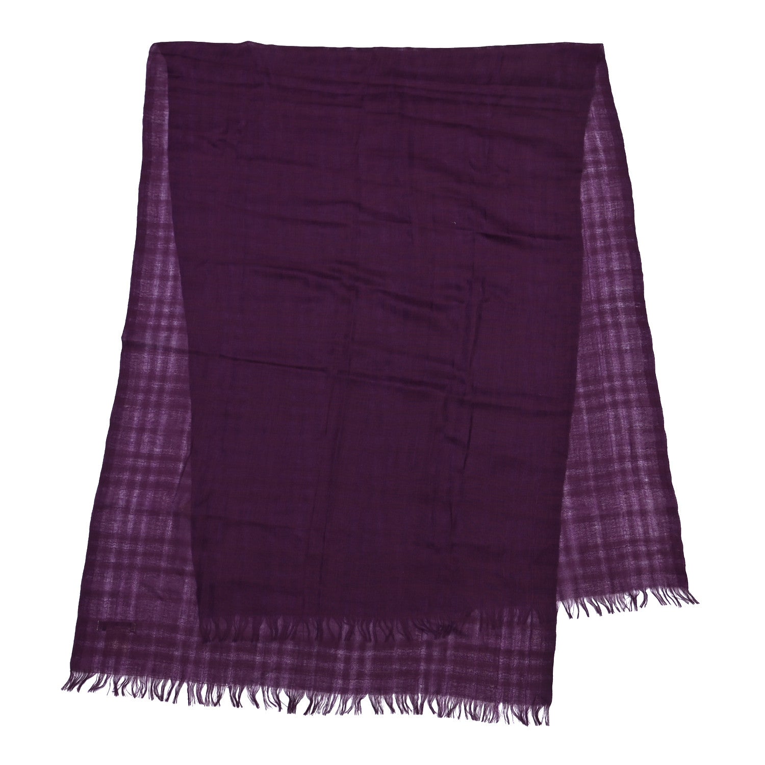 Burberry Cashmere Silk Scarf Purple 3 of 8