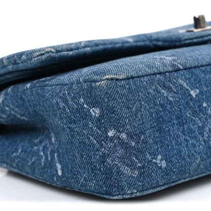 Chanel Denim Bleached Chain Medium Double Flap Blue 9 of 10