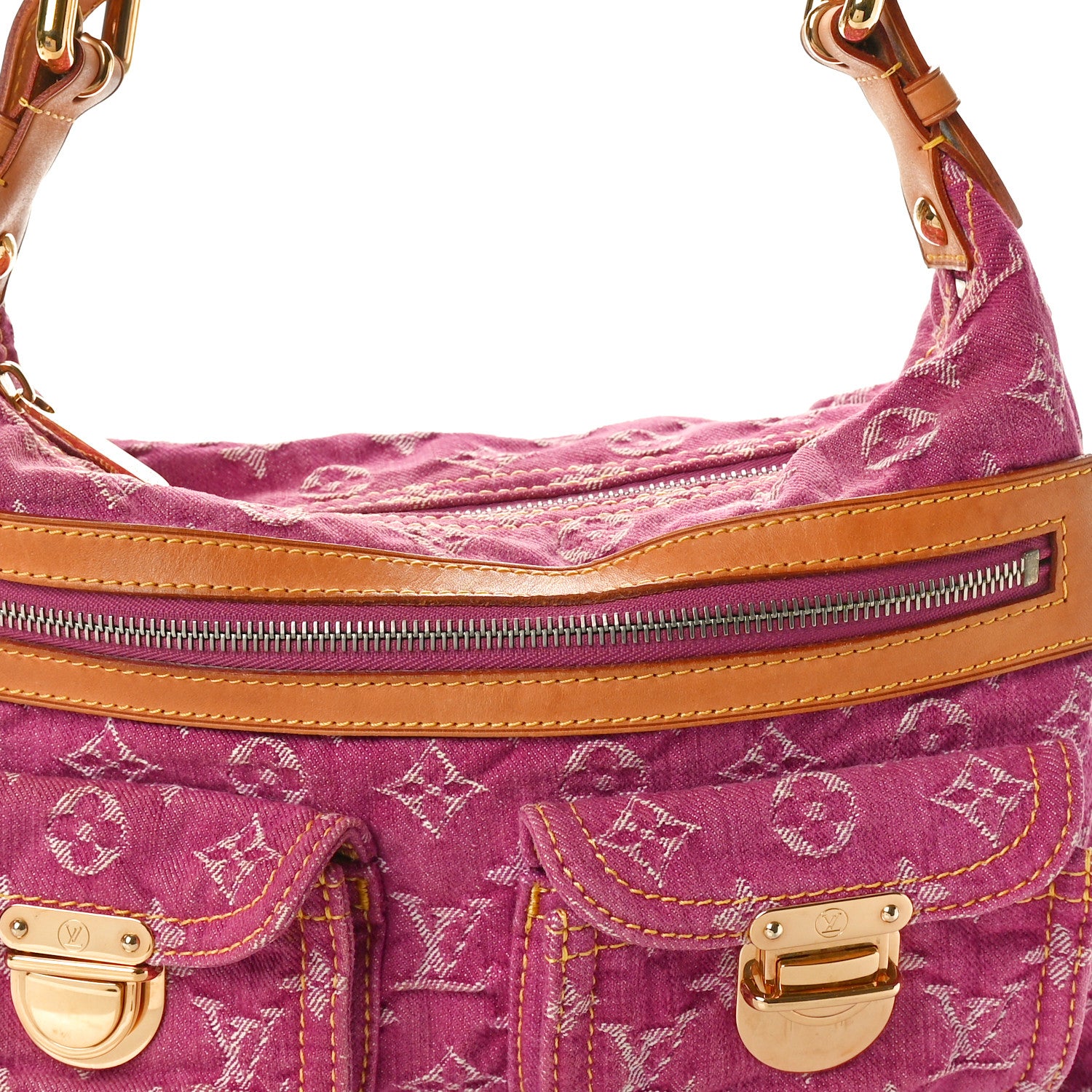 Louis Vuitton Denim Baggy PM Fuchsia 7 of 11