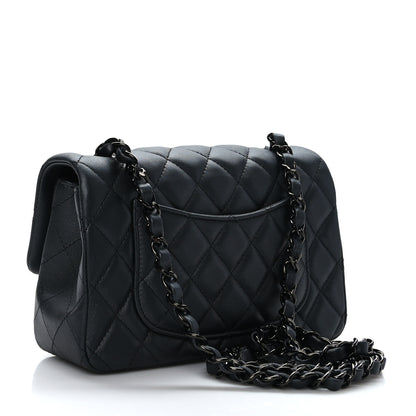 Chanel Lambskin Quilted Mini Rectangular Flap So Black 3 of 9