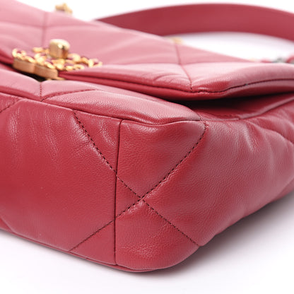 Chanel Lambskin Quilted Medium 19 Flap Red 9 of 10