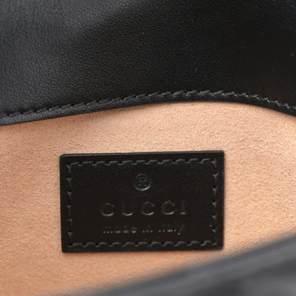 Gucci Calfskin Matelasse Super Mini GG Marmont Shoulder Bag Black 6 of 10