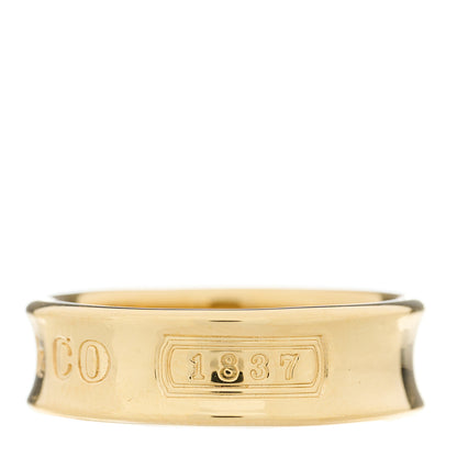 Tiffany 18K Yellow Gold 1837 Band Ring 53 6.25 4 of 8