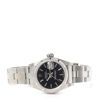 Rolex Stainless Steel 26mm Oyster Perpetual Date Watch Black 79190 2 of 5