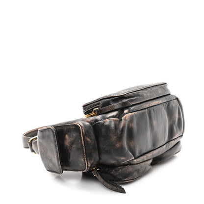 Miu Miu Distressed Nappa Pocket Bag  Sand Coffee 4 of 10