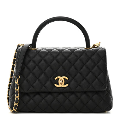 Chanel Caviar Quilted Small Coco Handle Flap Black 1 of 11
