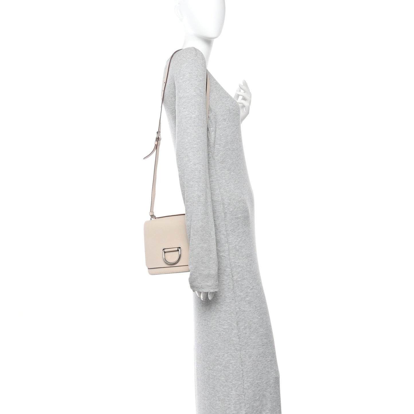 Goatskin Small D-Ring Bag Beige