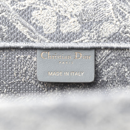 Christian Dior Canvas Embroidered Large Dioriviera Toile De Jouy Book Tote Gray 8 of 9